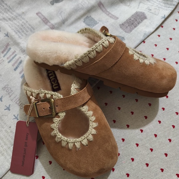 MOU Suede Woven Mule Shoes - Picture 3 of 7